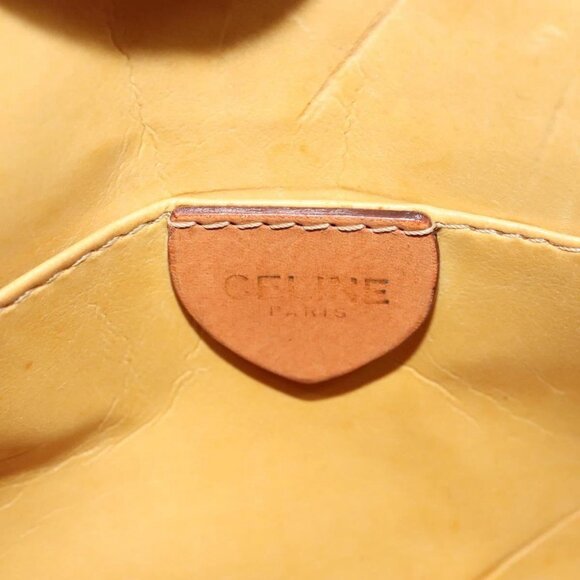 CELINE Macadam Canvas Shoulder Bag PVC Leather Brown Gold Auth 121435 - Picture 10 of 16